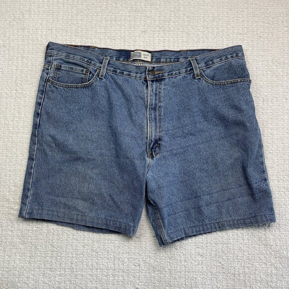Y2K Levi Strauss Signature Jean Shorts Waist Size 46 Relaxed Denim Skater Read - Picture 1 of 12